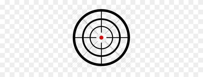 260x260 Sniper Target Clipart - Target Clipart Black And White