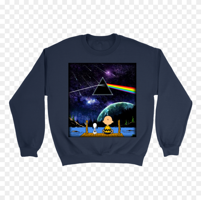 1000x1000 Snoopy And Charlie Brown Pink Floyd Galaxy Universe Tshirts Adult - Pink Floyd PNG