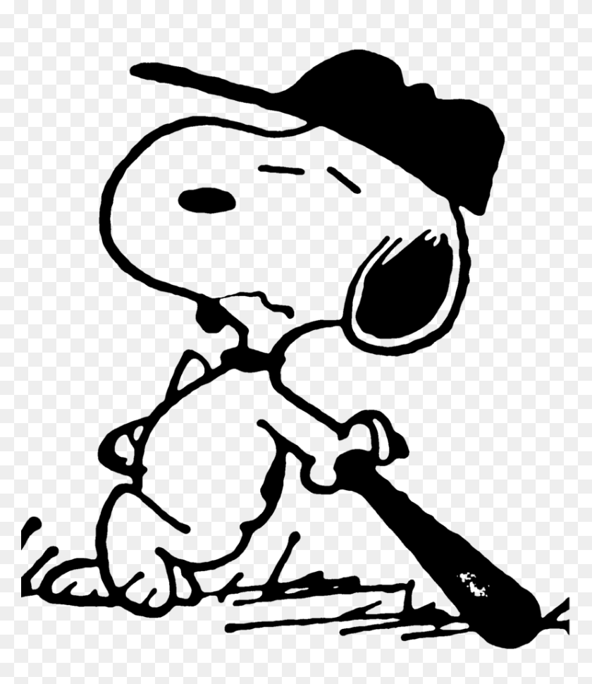 828x966 Snoopy Clipart Baseball - Peanuts Characters Clipart