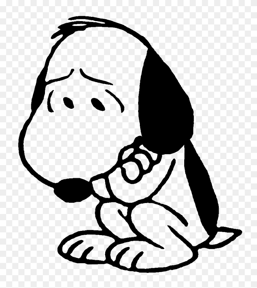 840x950 Snoopy Is Sad - Wrecked Car Clipart