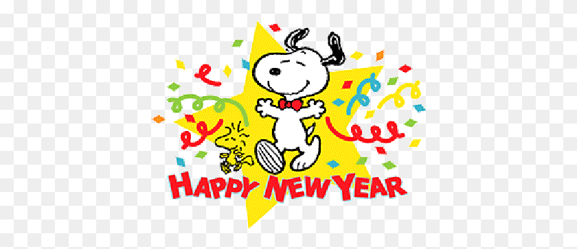 400x303 Snoopy New Year Clipart - Snoopy Clip Art