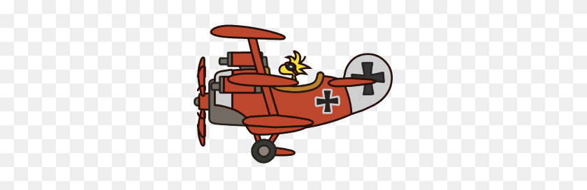 300x213 Snoopy Red Baron Clipart Free Clipart - Biplane Clipart