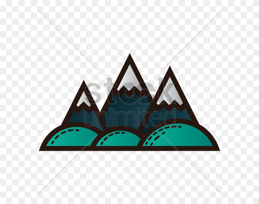 600x600 Snow Capped Mountains Vector Image - Mountain Vector PNG