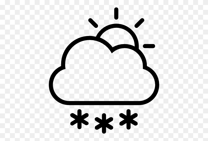 512x512 Snow, Cloud, With, Snowflakes, Falling, At, Daytime Icon Free - Snow Falling PNG