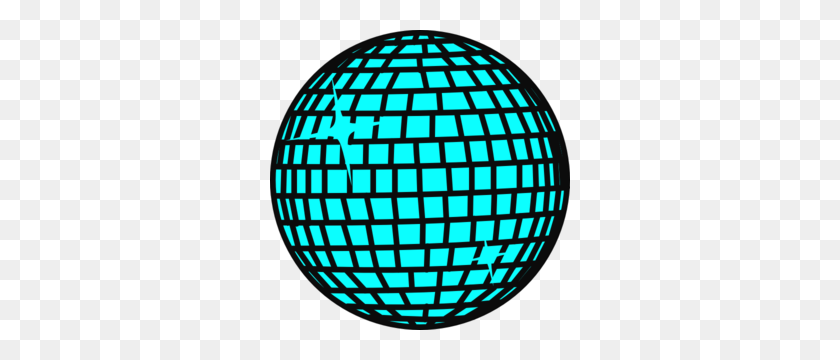 300x300 Snow Disco Ball Blau Clipart - Disco Ball Clipart