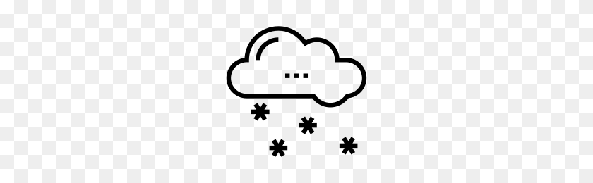200x200 Snow Falling Icons Noun Project - Snowflakes Falling PNG