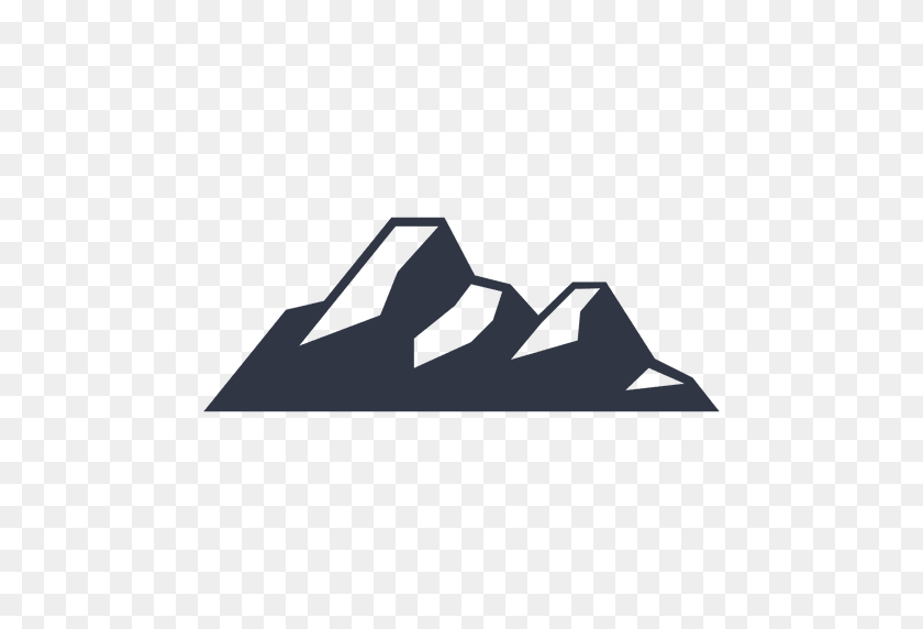 512x512 Snow Mountain Climbing Silhouette - Mountain Silhouette PNG