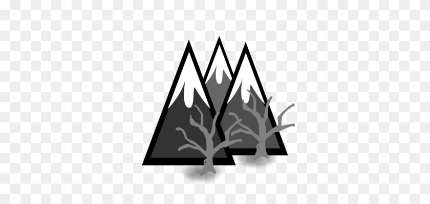 340x340 Snow Mountain Computer Icons Cap Drawing - Mountain Clipart Black And White