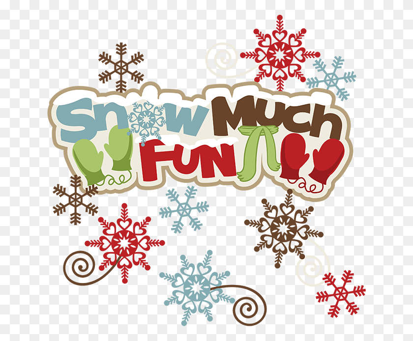648x634 Snow Much Fun - Winter Fun Clipart