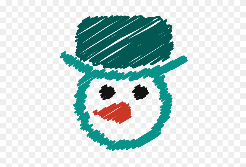 512x512 Snow, Scribble, Man, Snowman, Winter, Cartoon, Holiday Icon - Winter Holiday Clip Art