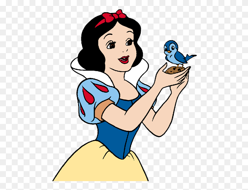 500x584 Snow White And Little Bird Transparent Png - Snow White PNG