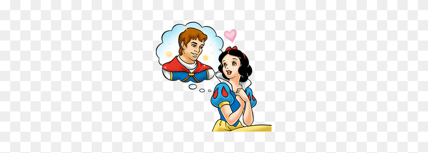 266x242 Snow White And The Seven Dwarfs Stickers - Disney Snow White Clipart