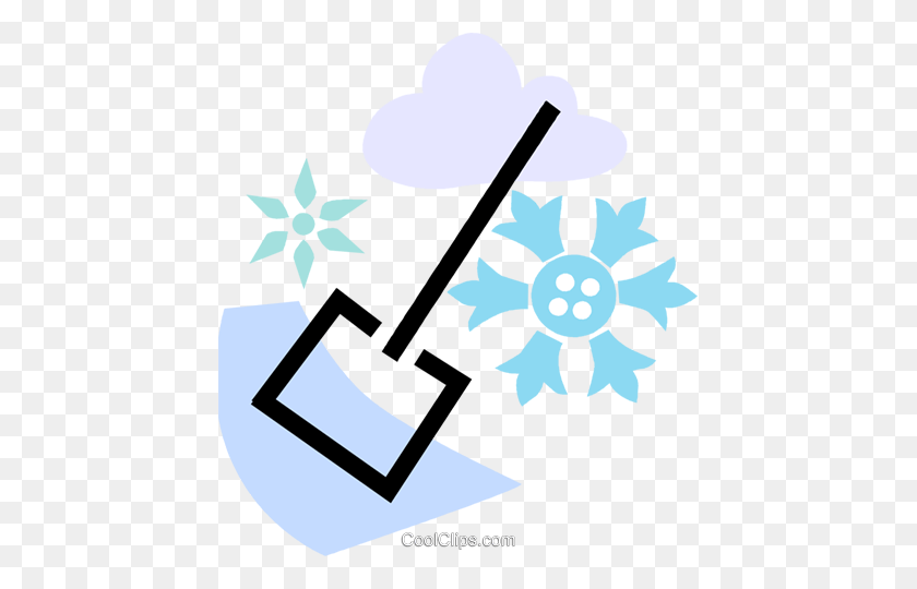 439x480 Snow With Snow Shovel Royalty Free Vector Clip Art Illustration - Snow Shovel Clipart