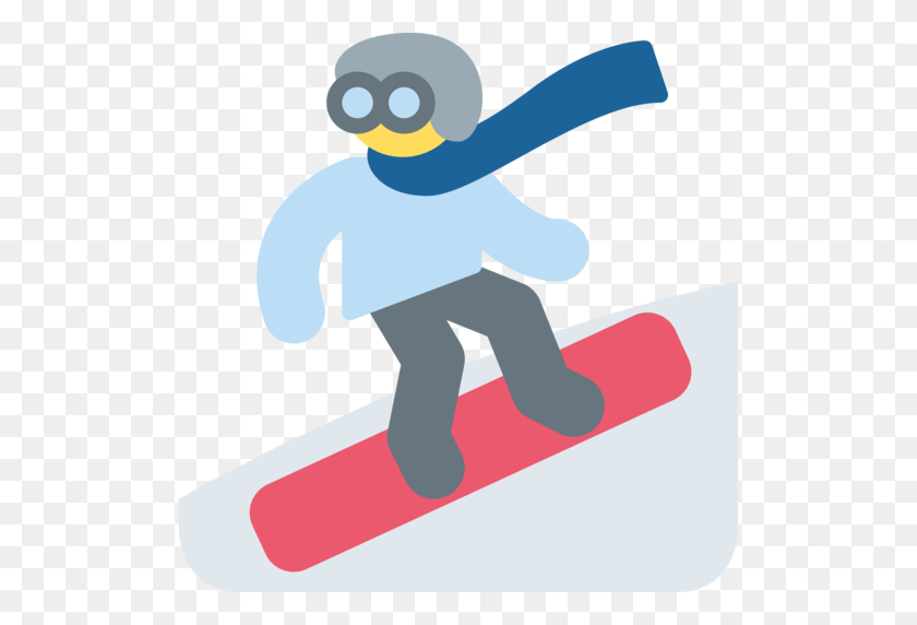 512x512 Snowboard Clipart Blue - Snowboard Clipart