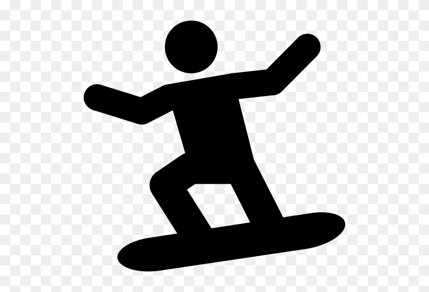 512x512 Snowboard Silhouette Png Icon - Snowboard PNG