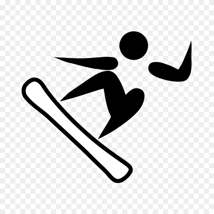 1024x1024 Snowboarding Pictogram - Snowboard PNG