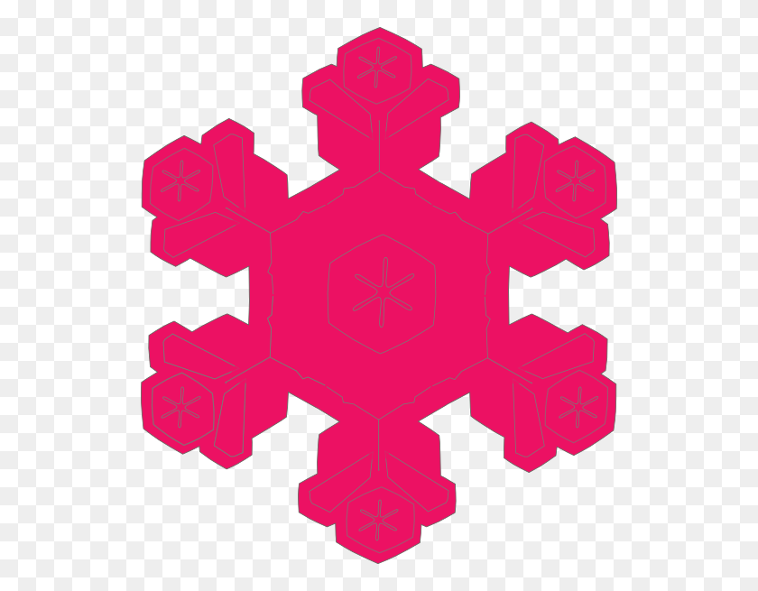 528x595 Snowflake Border Clip Art - Snowflake Clipart Free