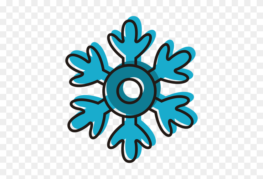 512x512 Snowflake Cartoon Icon - Snowflake Vector PNG