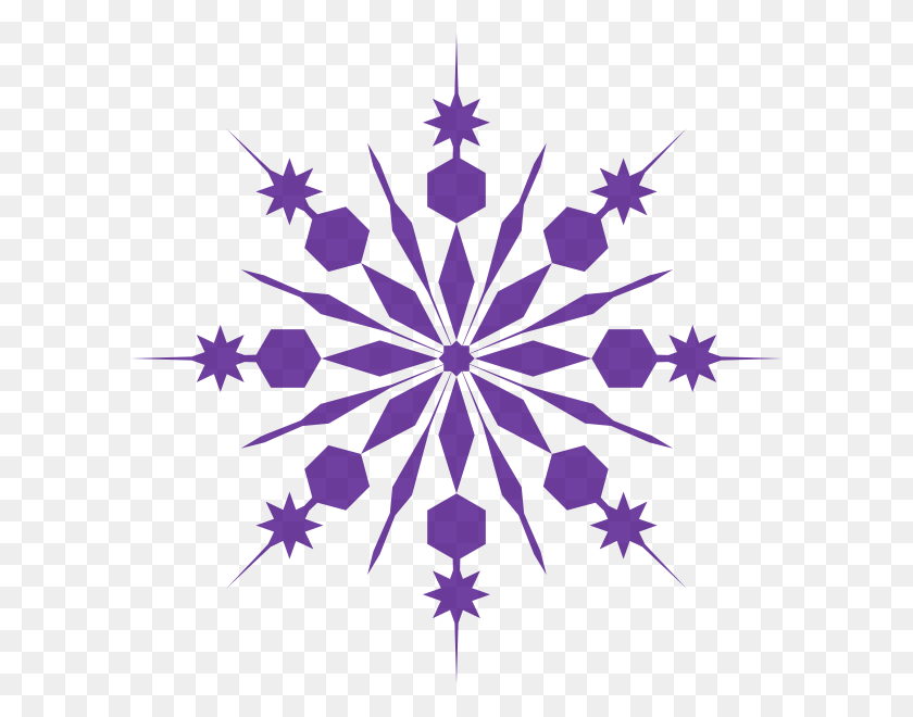 600x600 Snowflake Clip Art Clear Background - Snowflake Background PNG