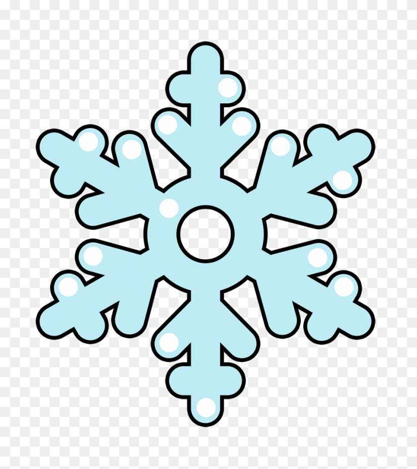 902x1024 Snowflake Clipart - Winter Border Clipart