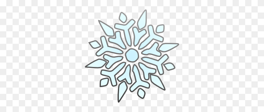 300x298 Snowflake Clipart Black And White - White Snowflake PNG