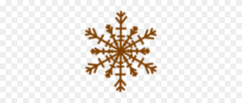 265x297 Snowflake Clipart Brown - Transparent Snowflake Clipart