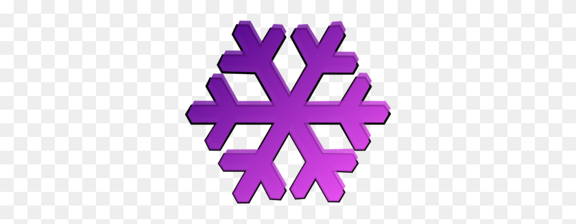 300x267 Snowflake Clipart Dark Purple - Transparent Snowflake Clipart
