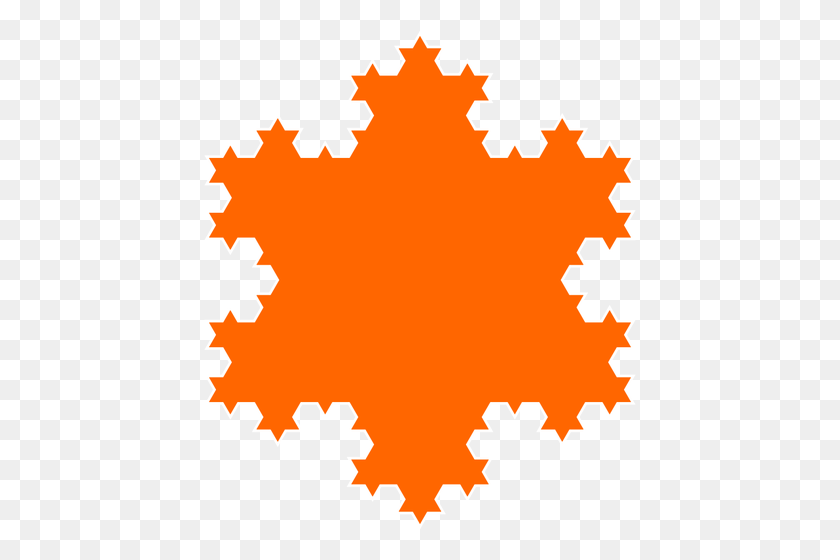 432x500 Snowflake Clipart Orange - Snowflake Images Clip Art