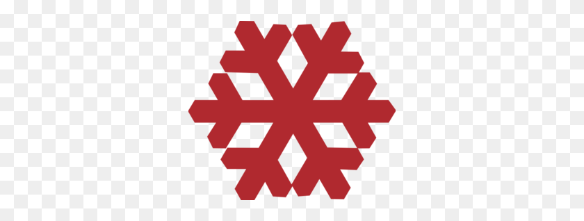 298x258 Snowflake Clipart Red Snowflake - Snowflake Clipart Transparent