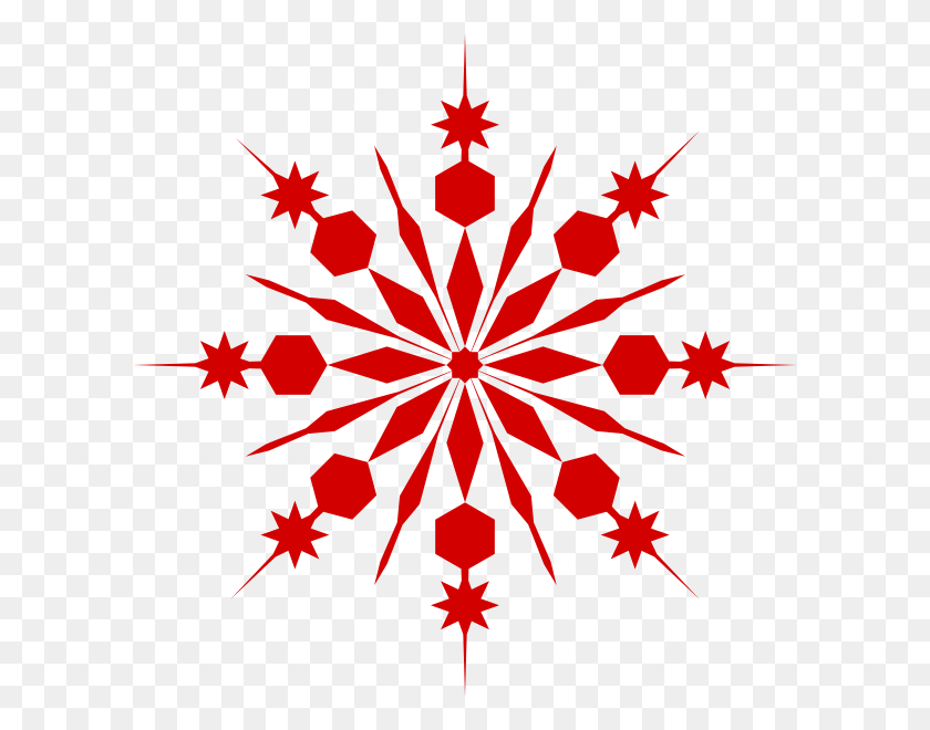 600x600 Snowflake Clipart Red Snowflake - Winter Background Clipart