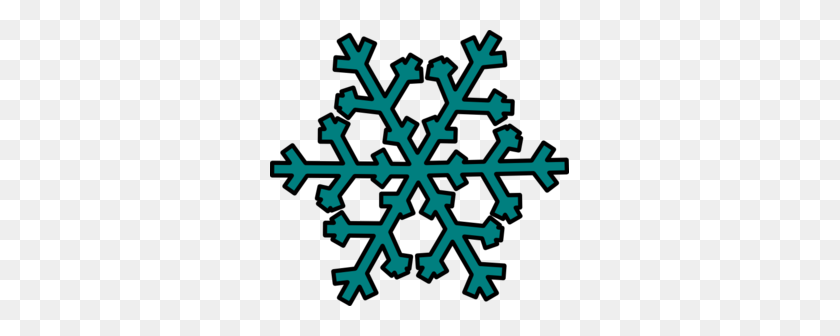 299x276 Snowflake Clipart Teal - Snowflake Black And White Clipart