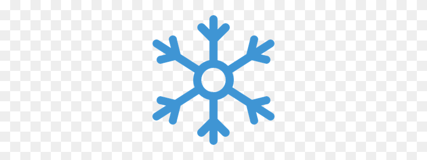 256x256 Снежинка, Холод, Метеорология, Снег, Погода, Природа, Зима Значок - Снежинка Клипарт Клипарт