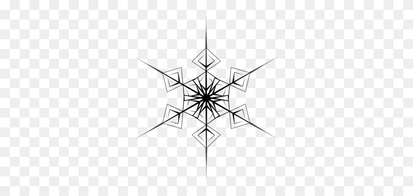 295x340 Snowflake Drawing Shape Ice Crystals - Snowflake Clipart