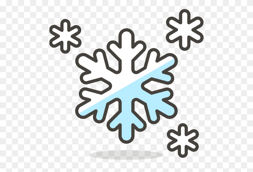 512x512 Snowflake Icon Free Of Free Vector Emoji - Snowflake Emoji PNG