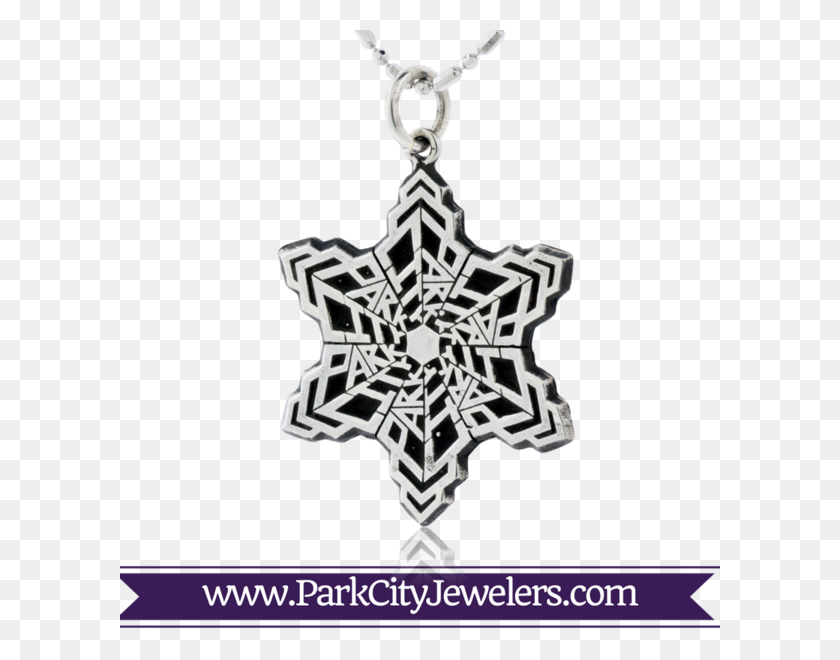 600x600 Copo De Nieve De La Joyería Con La Etiqueta De Park City - Diamantes Cayendo Png