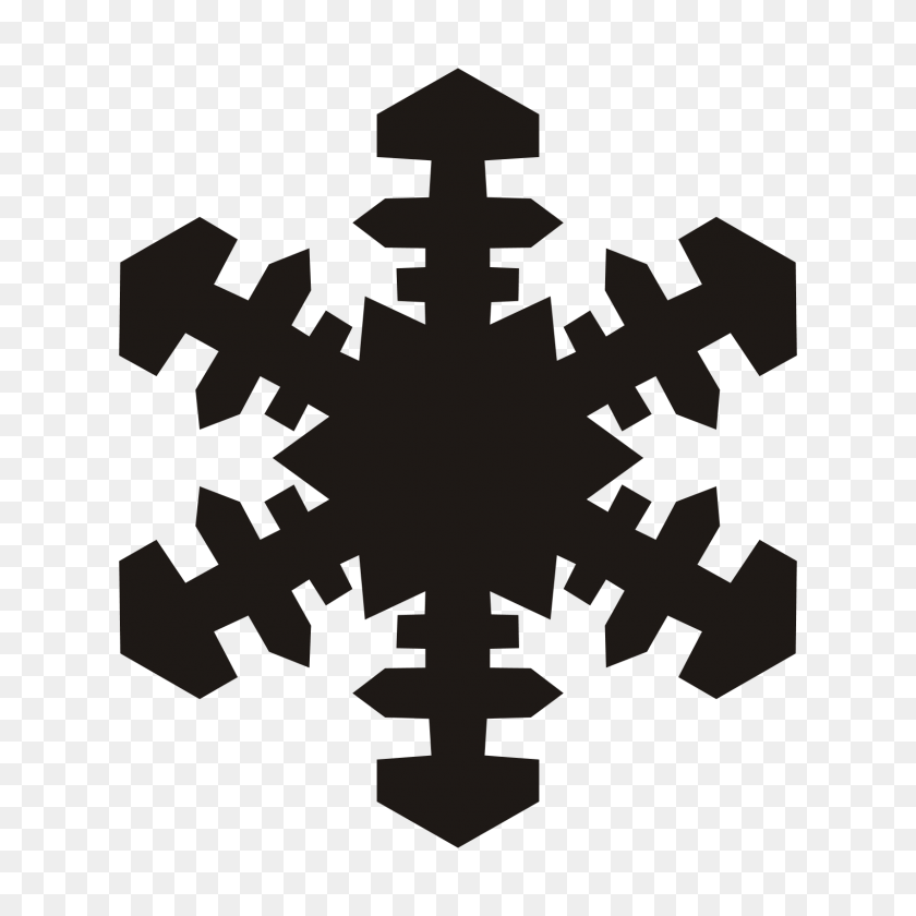 1600x1600 Snowflake Silhouette Clip Art Packsilhouette Clip Art - Snowflake Clipart PNG