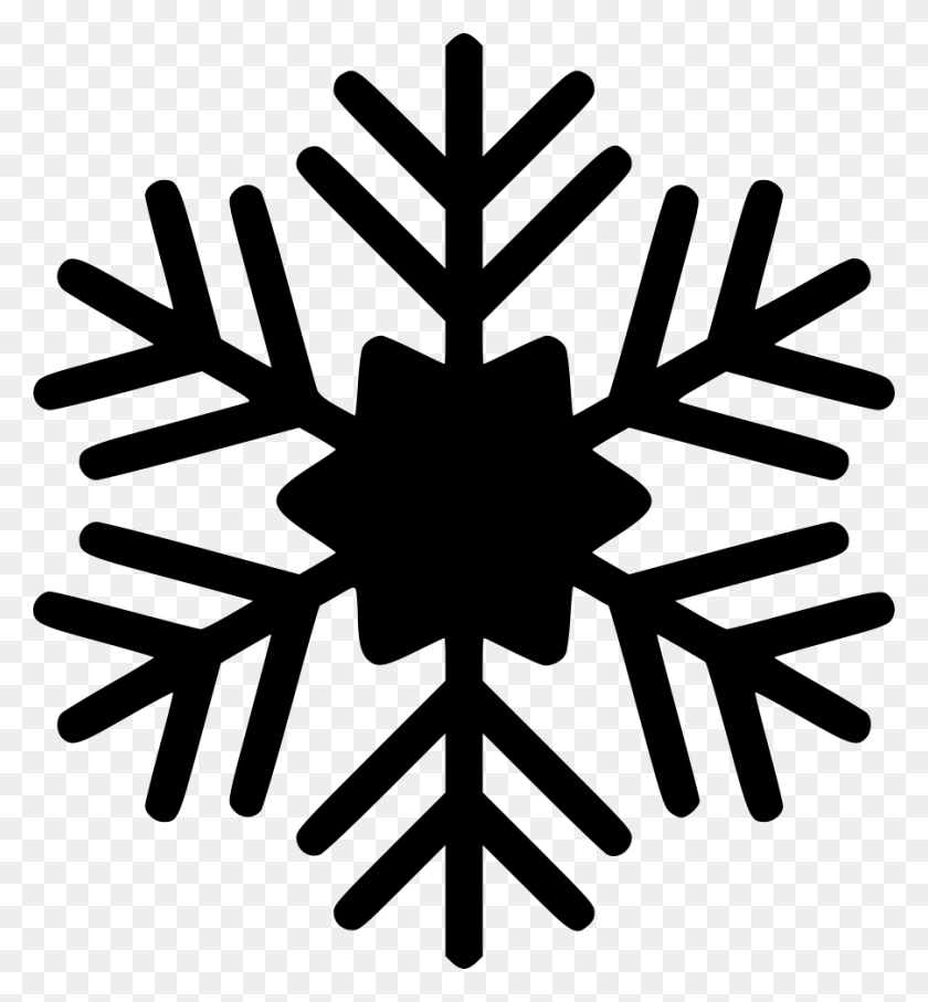 902x980 Snowflake Snow Winter Png Icon Free Download - Snow PNG