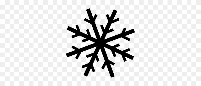300x300 Snowflake Stickers Decals - White Snowflakes PNG