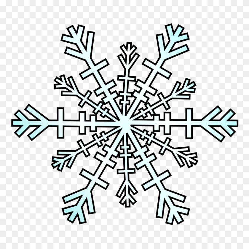 800x800 Snowflake Vector Clipart - Red Snowflake Clipart