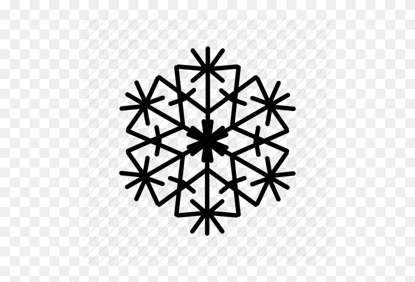 512x512 Snowflakes' - White Snowflakes PNG