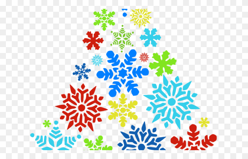 640x480 Snowflakes Clipart - Simple Snowflake Clipart