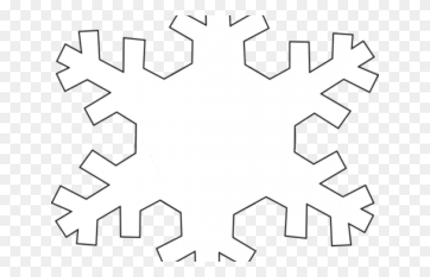 640x480 Snowflakes Clipart Outline - White Snowflakes PNG