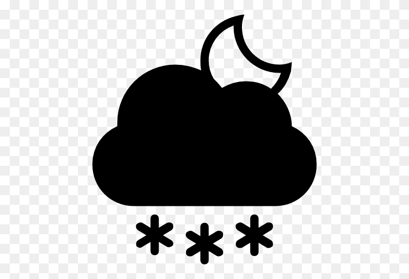 512x512 Snowflakes Falling Of Dark Cloud - Snow Falling PNG
