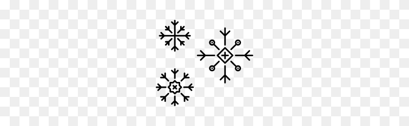 200x200 Snowflakes Icons Noun Project - White Snowflakes PNG