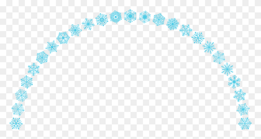 1200x596 Snowflakes Transparent Png Pictures - Snowflake Border PNG