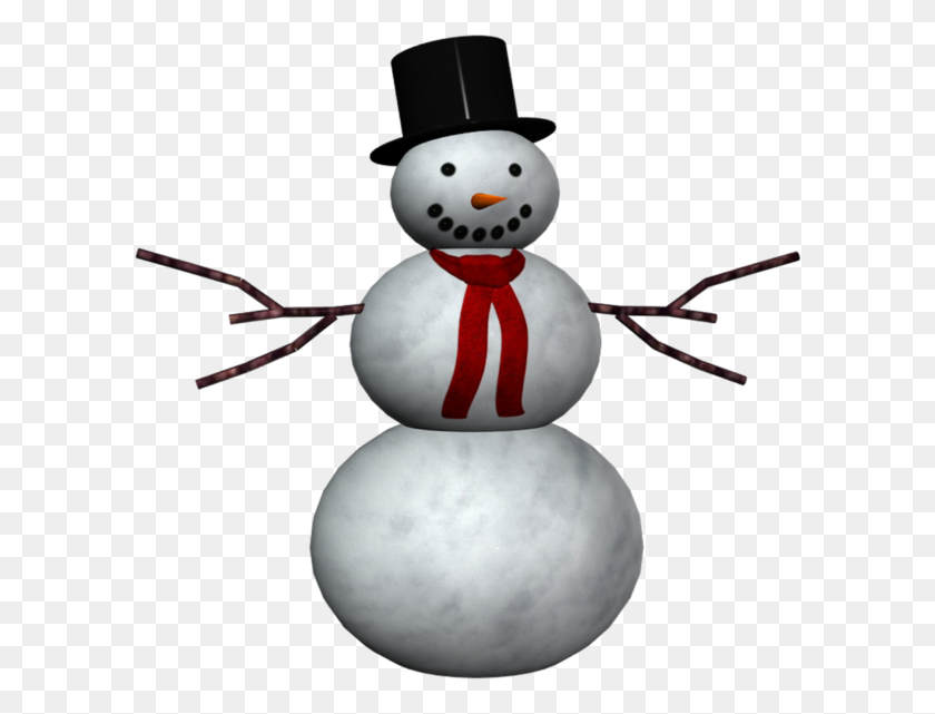 600x581 Snowman - Snowman Clipart PNG