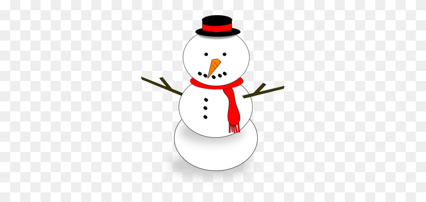 283x339 Snowman Christmas Elf New Year Blue Christmas - Snowman Hat Clipart