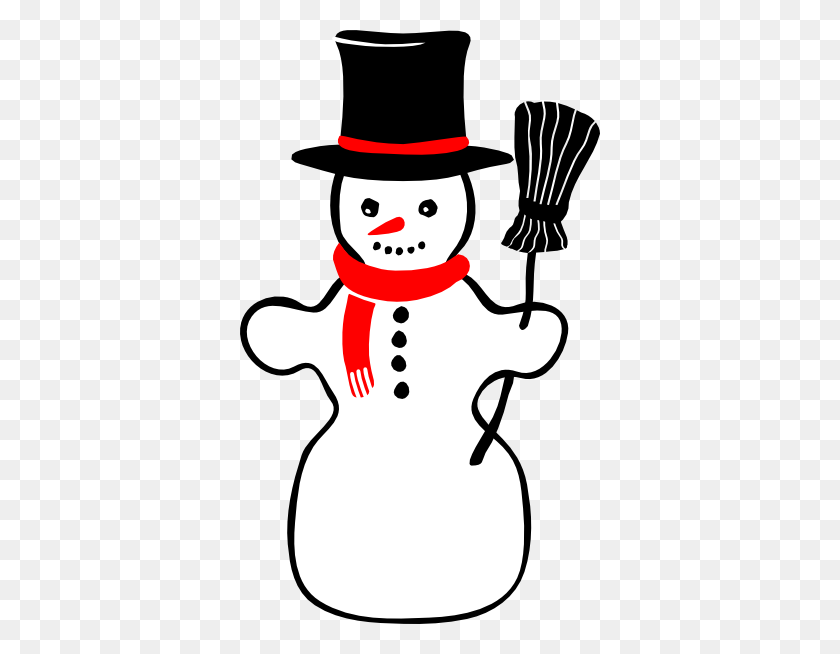 360x594 Snowman Clip Art - Snowman Hat Clipart
