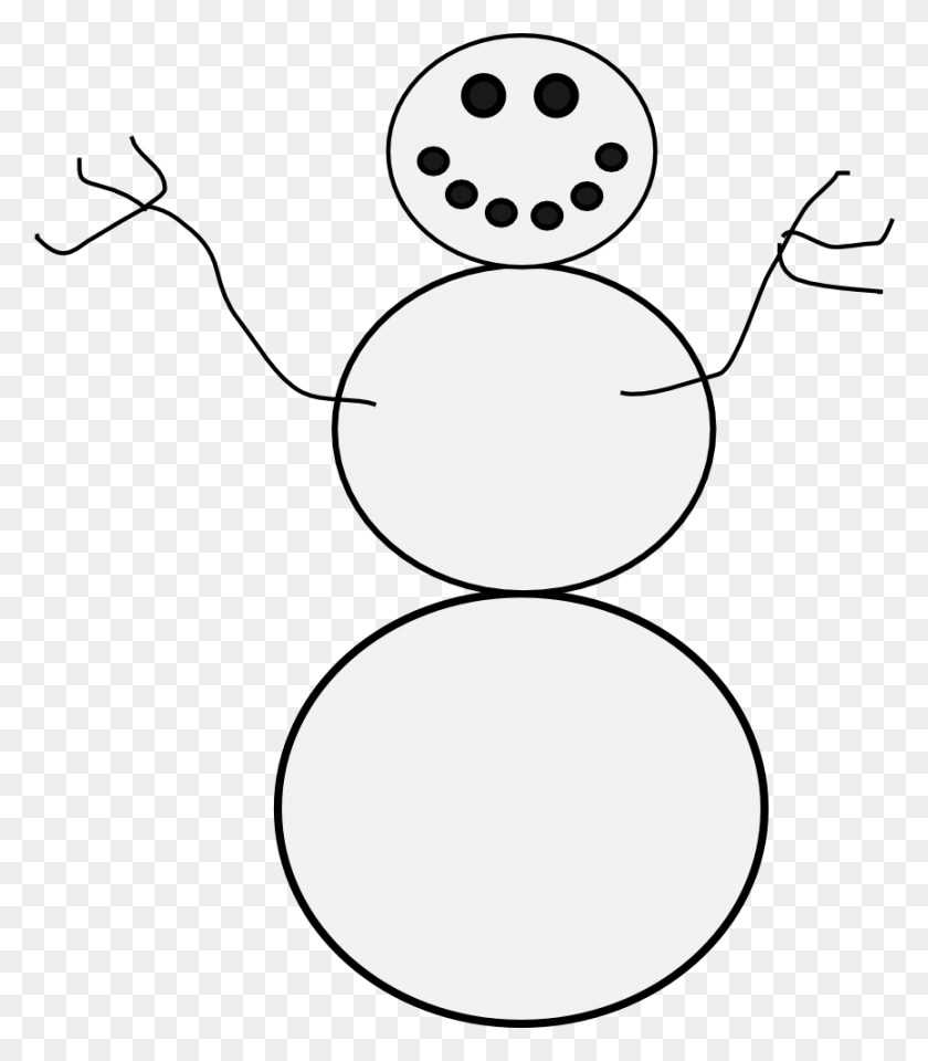 866x1000 Снеговик Картинки Снеговик, Картинки И Искусство - Снеговик Черно-Белый Клипарт Бесплатно