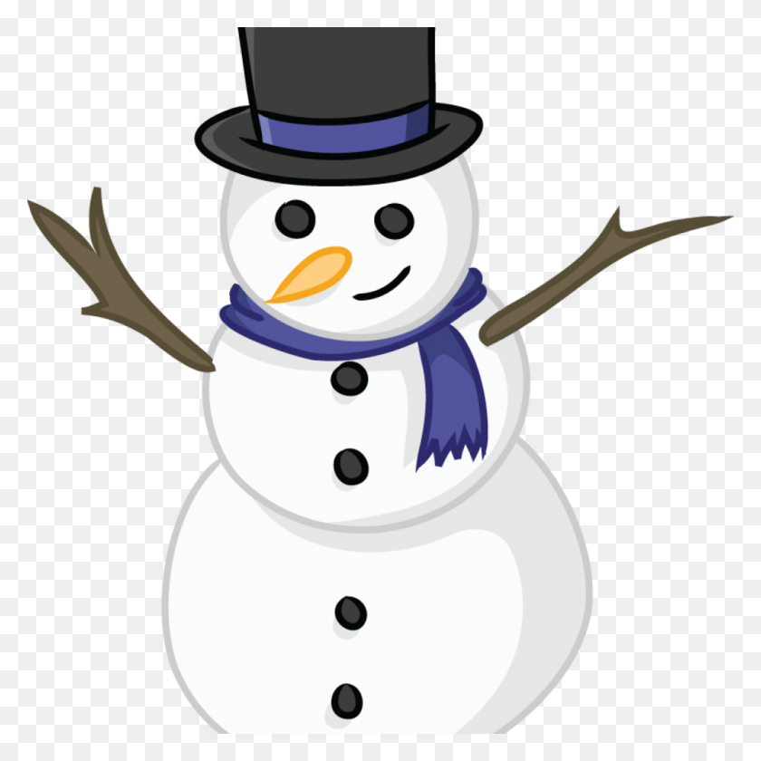1024x1024 Snowman Clipart Images Free Clipart Download - Snowman Clipart Black And White
